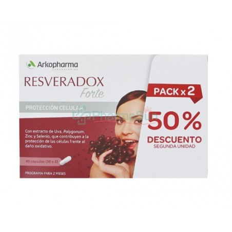 ARKOPHARMA Resveradox Forte Duplo 30 + 30 cápsulas